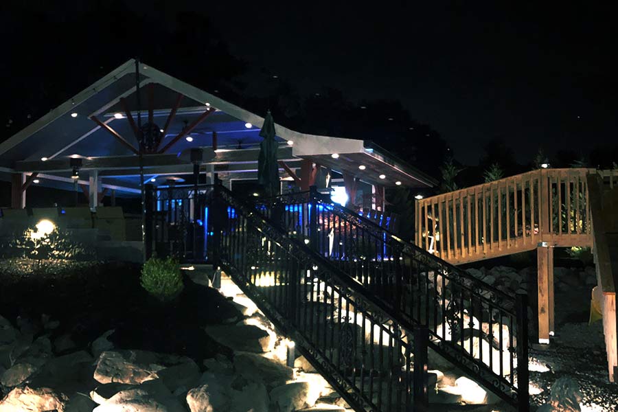landscape lightning picture of lights in stairs and patio parsippany nj