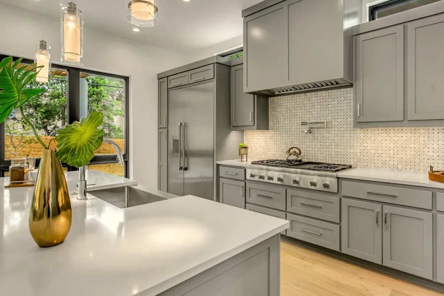 front view of a kitchen after construction services parsippany nj